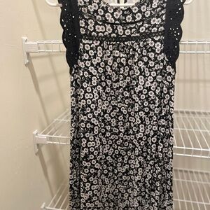 LOFT Monochrome Floral Dress